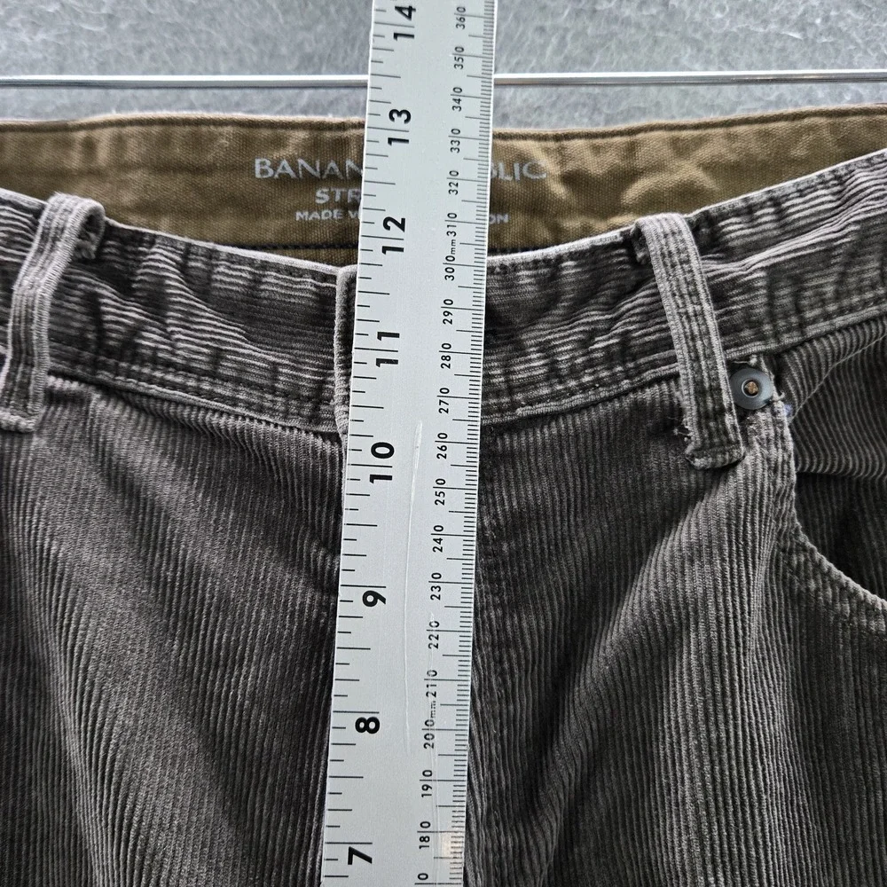Banana Republic Men‎ Pants 36/32 Brown Khakis Corduroy Straight Fit Button